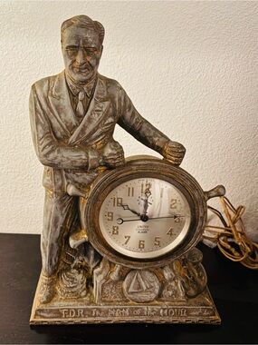 Electric Family Bronze-Patina Nautical Mantel Clock